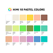 Himi Gouache Paint Set, 30g/18colors, Pastel